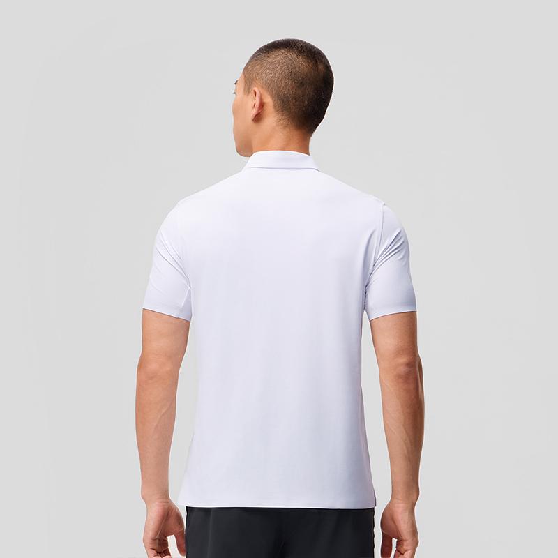 SAUCONY Solid Logo Casual Cool Sun Protection Quick-Dry Short Sleeve Polo Shirt Men Polo Shirts Pearl-White SC2249041B-WT02