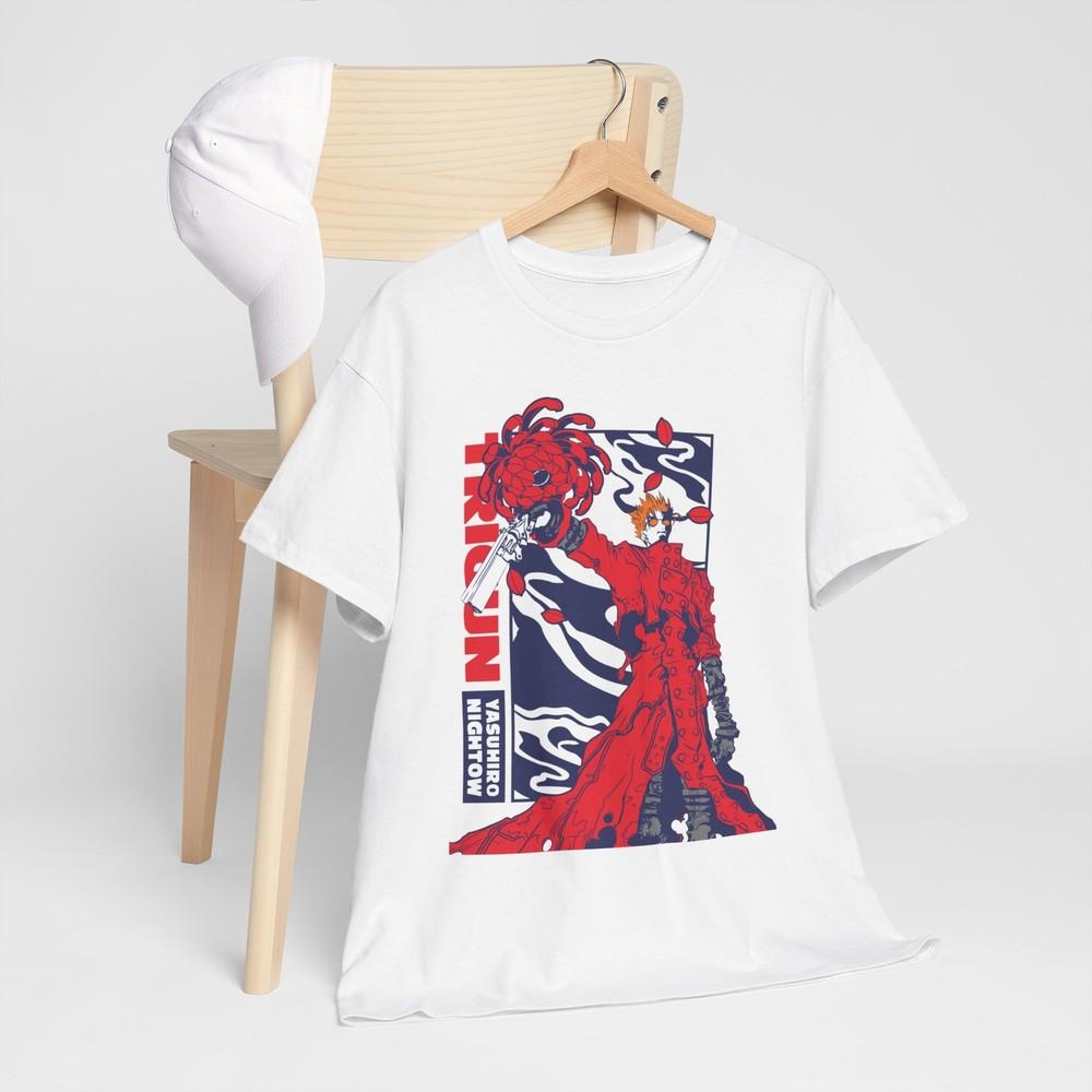 Trigun Tshirt Vash The Stampede Moon Funny Comedy Anime Unisexga Gift Black Shirt M