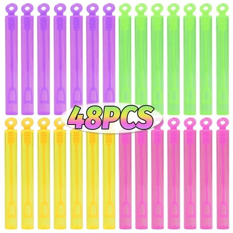 10/48PCS Colorful Bubble Soap Bottle Wand Soap Liquid Tube Kids Birthday Party Favors Pinata Filler Toys Wedding Gifts for Guest