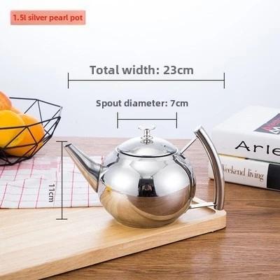Polished Stainless Steel Teapot Water Kettle Thickened with Filter Tea Pot 1/1.5/2L Gas Induction Cooker Kettle Household Teapot
