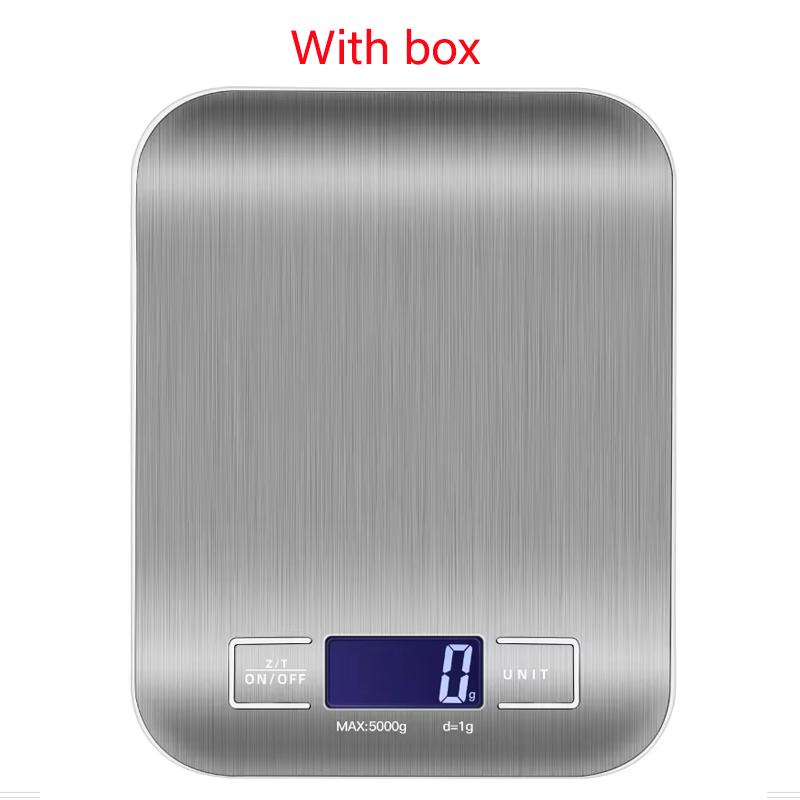 

5Kg/10Kg Multifunction Electric Digital Kitchen Food Scale Lcd Display, High Precise Waterproff Measuring Scale Stainless Steel