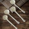Flower Collection Series Spoon Coarse Pottery Spoon Household Spoon Retro Style Afternoon Tea Stirring Spoon Light Luxury Retro