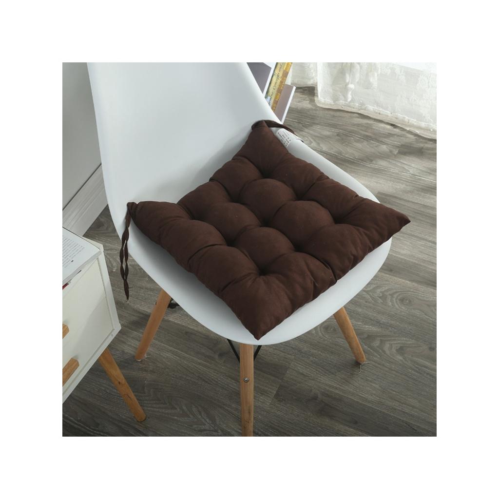 Solid colored frosted thick dining chair cushion, office, bedroom, living room cushion