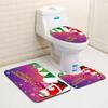 Christmas Bathroom Floor Mat Toilet Three-Piece Set
