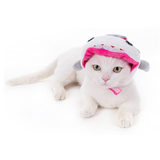 Kitten Cartoon Animal Shaped Soft Cute Cat Headgear Dog Cross Tied Wear Pet Hat