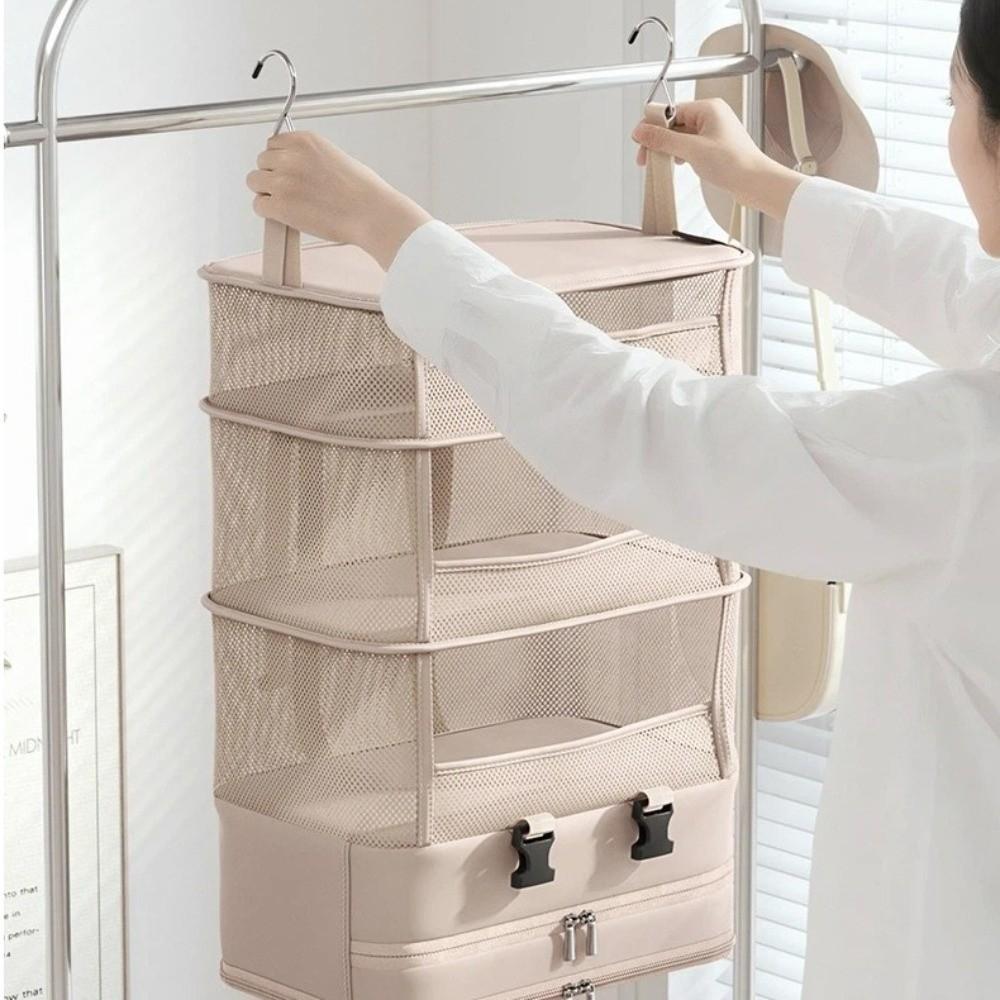 Large Capacity Travel Clothes Storage Bag Multi functional Easy to Carry Wardrobe Hanging Bag Foldable Underwear Storage Bag