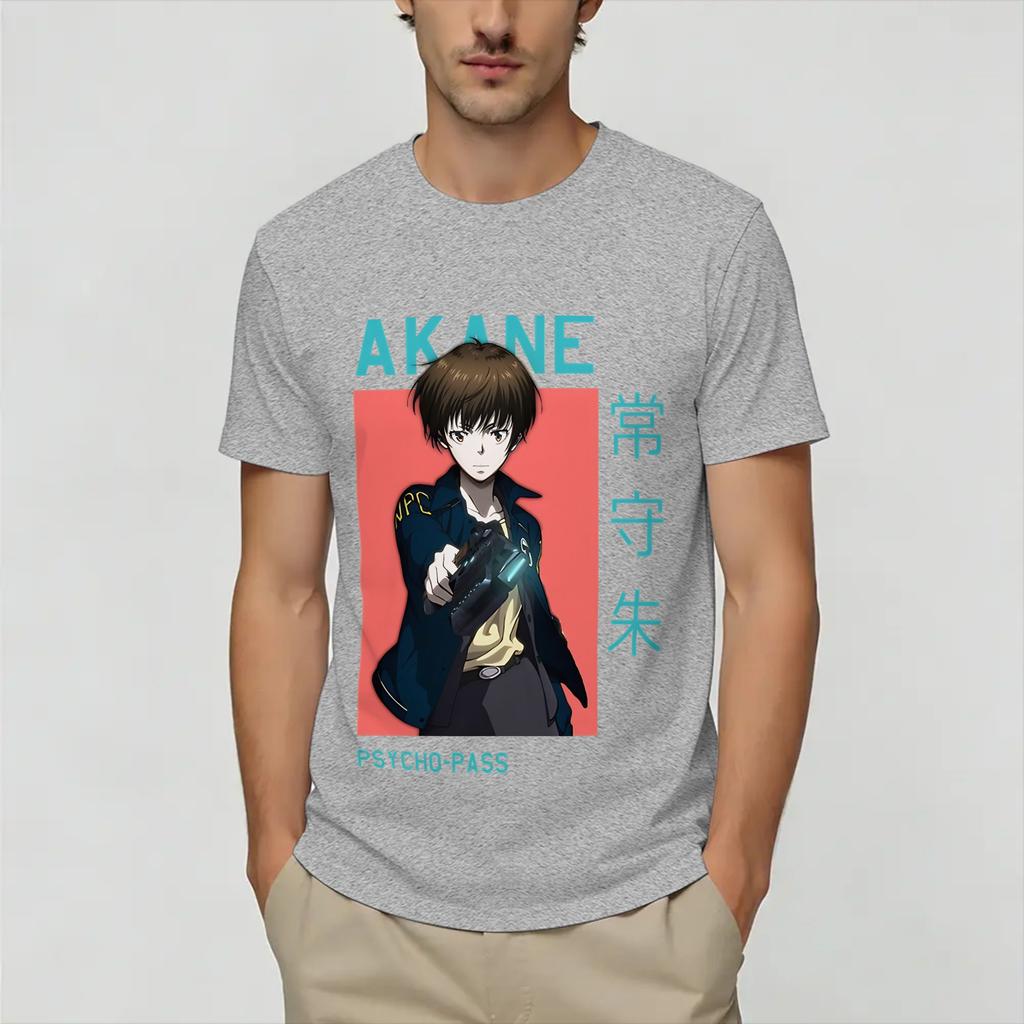 PsychoPass TShirts Unisex Funny Pure Cotton Tees Crew Neck Short Sleeve T Shirts Gift Clothes