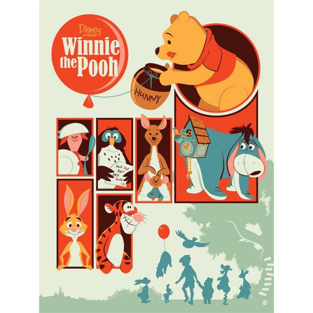 

Disney Diamond Painting 5D DIY Winnie The Pooh Retro Style Illustration Art Mosaic Embroidery Decoration Cross Stitch Gift Round 20x30cm
