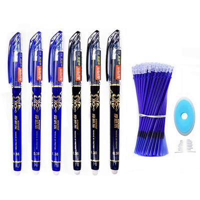 27 Pcs/lot Classic Erasable Pen Refills Rod 0.5mm Gel Pen Set Washable Handle Blue Ink For School Pen Writes Erases Stationery