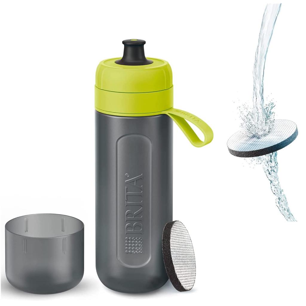 BRITA Portable Water Bottle, 600ml, with Active Lime Micro-Disc Filter (1) [Official Japanese Product]