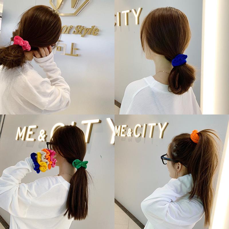 Elegant Velvet Hair Ring Scrunchie Women Girls Elastic Hair Rubber Bands Gum Accessories Tie Hair Rope Ponytail Holder Headdress
