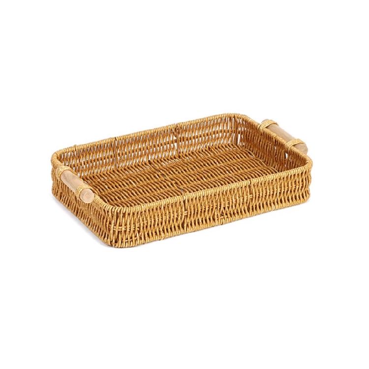 Handmade Wicker Storage Baskets Compact Bread Fruit Organizer for Everyday Use