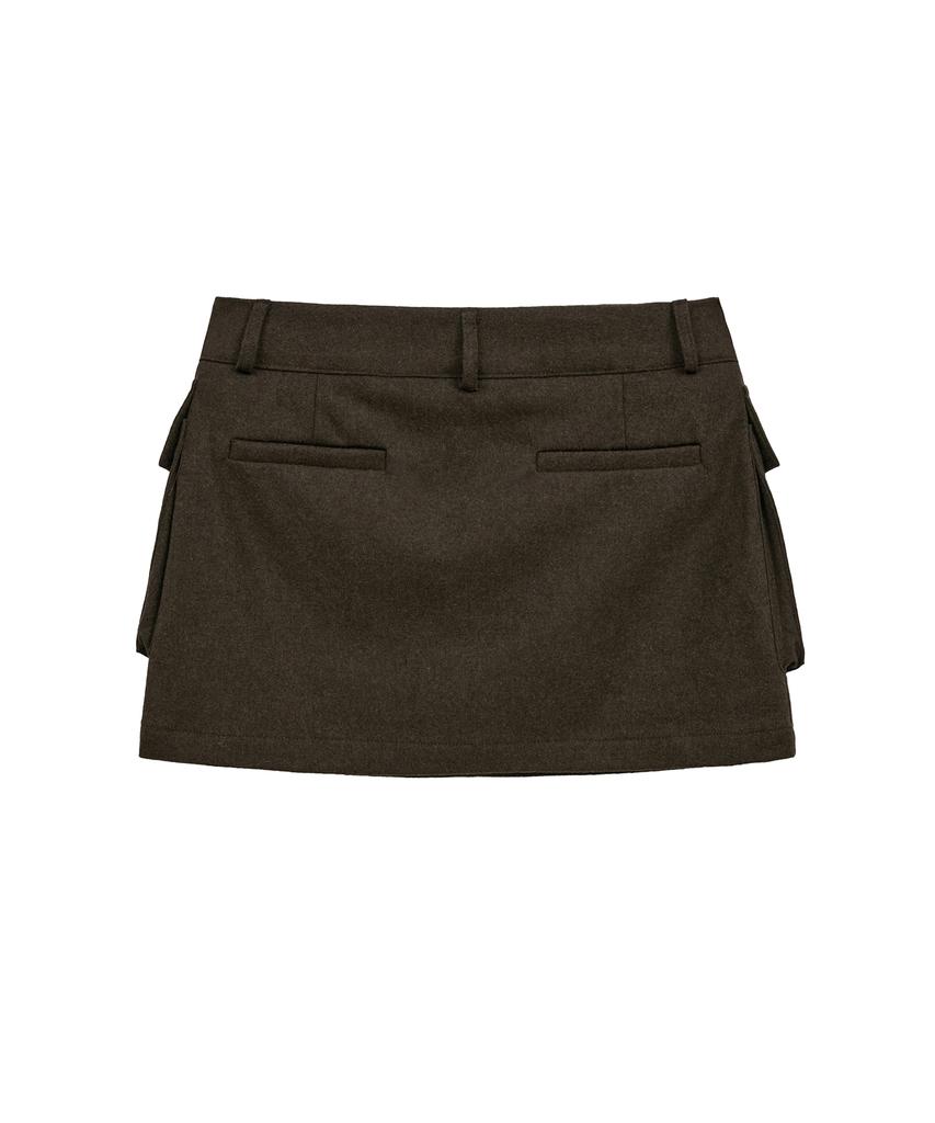 Midnight Move Wool Pk Skirt (Brown)