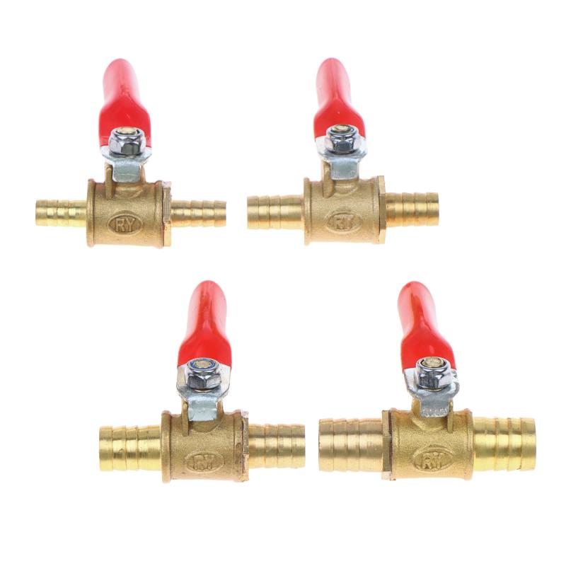 Hose Barb Shutoff Ball Valve 1Pcs 6-12mm Inline Rust Resistant for Water Oil Air Gas Fuel Line Boat Maintenance