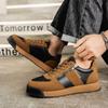 Fashion Sneaker Casual Plus Size 45 Men Designer Retro Board Shoes Fashion Microfiber Leather Fabric Height Increased Flat Platform Shoe