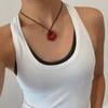 Ins Simple Hollow Plum Pendant Necklace Korean Style Fashion Novel Female All-match Necklace Acrylic Flower Choker