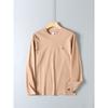 Original Foreign Trade Surplus Japanese-Style All-Cotton Brushed Long-Sleeve T-Shirt, Unisex Couple Style, Soft Casual Loose-Fitting Base Shirt