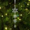 Clear Xmas Tree Hanging Ornaments Acrylic Snowflake Piece Crystal Christmas Tree Pendants  Home