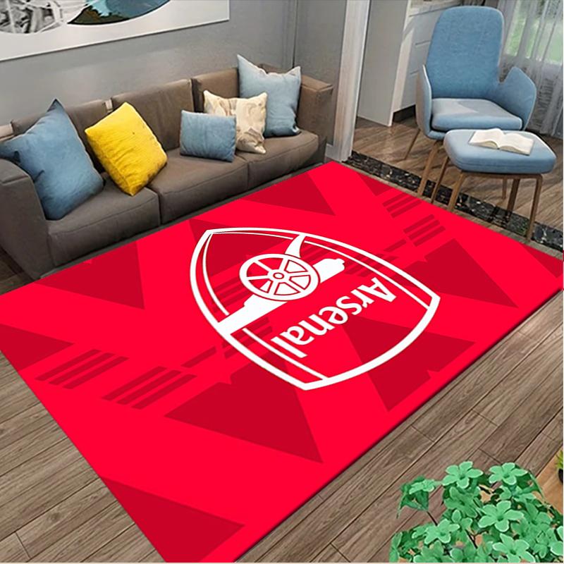 [1pc Football Club Office Chair Carpet] Digital Printed Area Rug for Home & Game Room Use, Soft Indoor Sofa Chair Mat