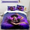 3pcs Wednesday Addams Pattern Bedding Set Duvet Cover Set Includes Duvet Cover &pillowcases, Perfect All Season Bedroom Decoration & Gift