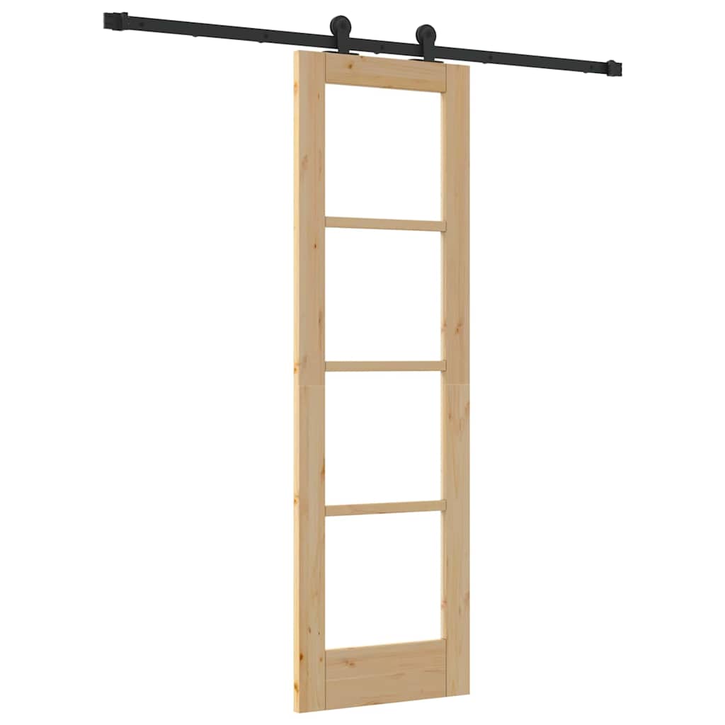 ORKDAL Sliding Door Natural and Black 61 X 198.5 Cm