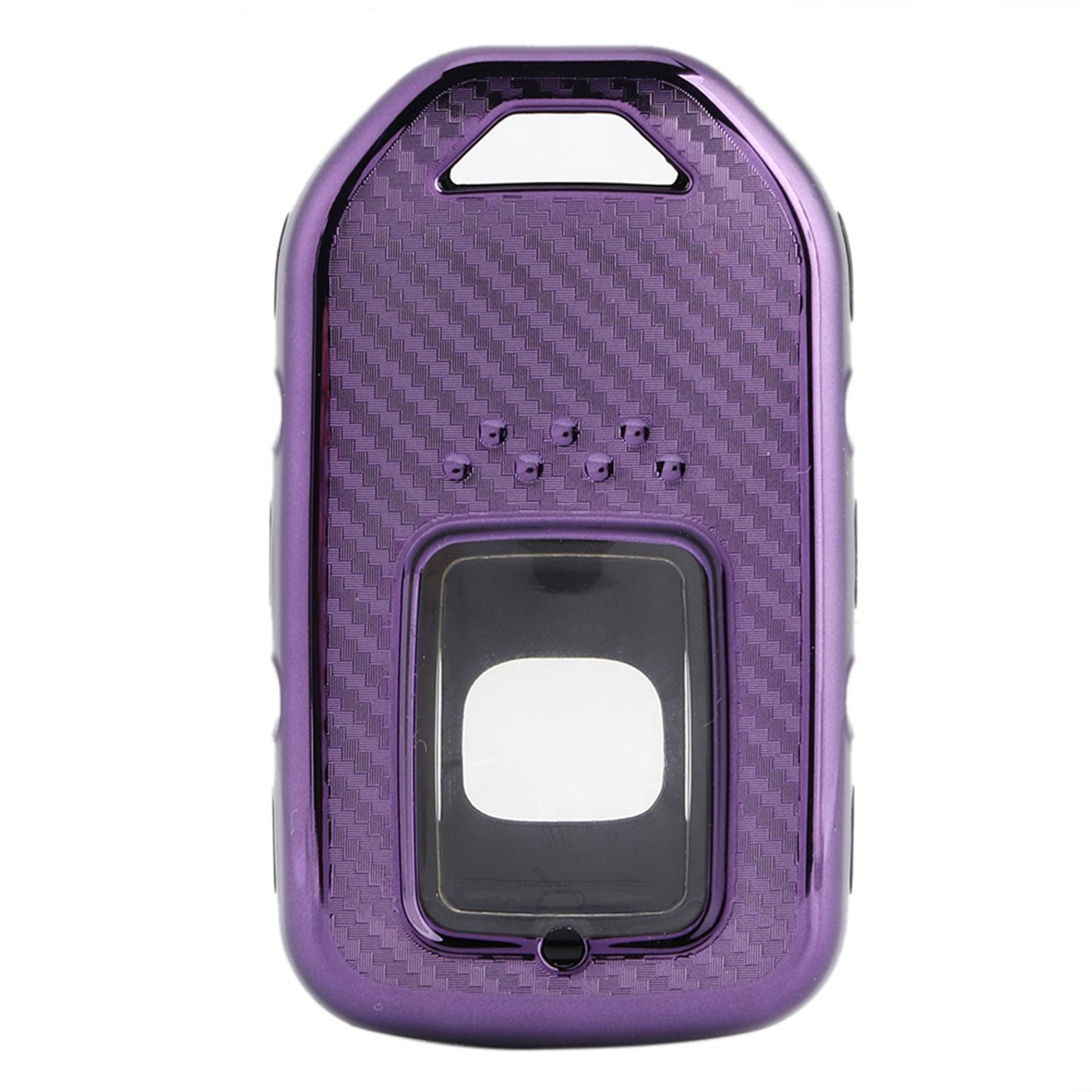 

Carbon Car Car Key Fob Cover TPU ive Case Fit for HR V(Purple )