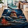 Lighthouse In Stormy Sea Office Rug Chair Mat, Entryway Carpet, Suitable for Front Door, Bedroom, Living Room, Desk, Holiday Gift
