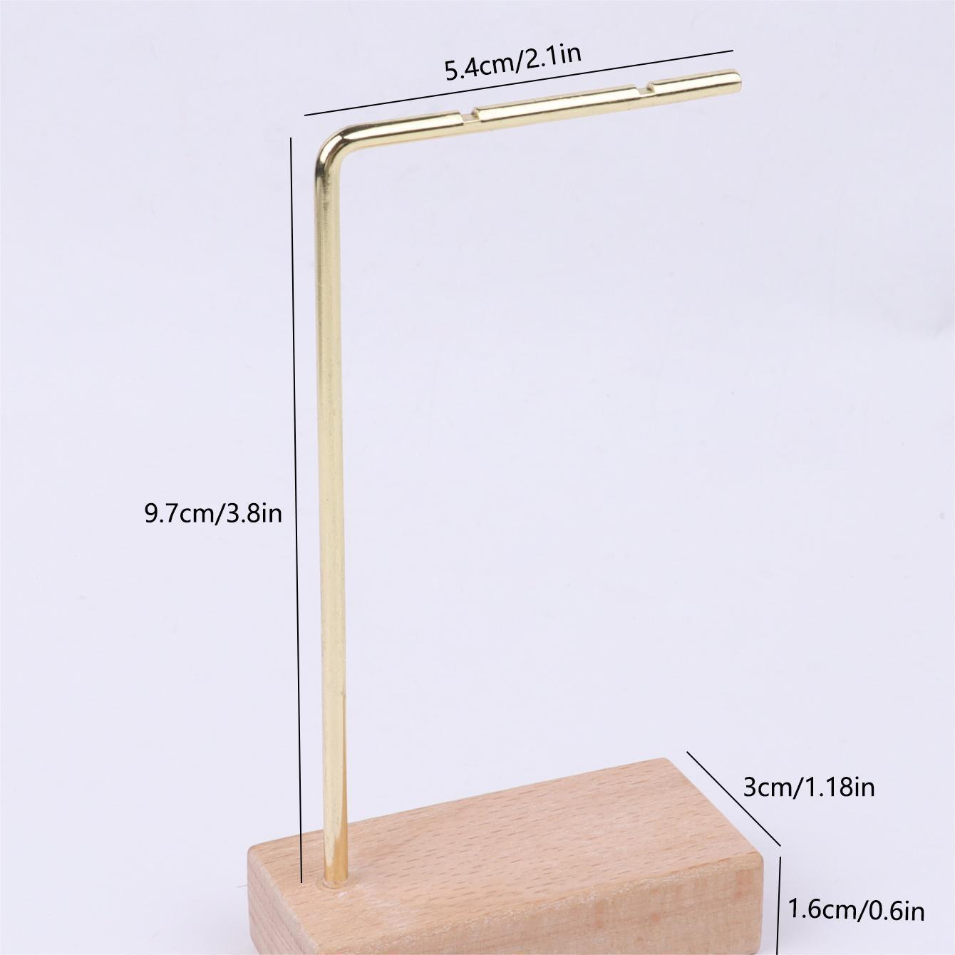 

Design Sense L-Shaped Jewelry Display Stand with Solid Wood Base for Earrings and Necklaces