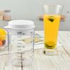 Plastic Measuring Cup with Lid V-shaped Spout Mixing Pitcher Easy to Pour