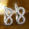 Xiaomi Huitan Women Hoop Earrings Eight Shaped Luxury Party Lady Accessories Inlaid Shining CZ Charming Wedding Jewelry Elegant Gift