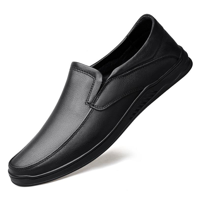 Men s Summer Casual Leather Slip-On Loafers - Youthful, Business-Ready British Driving Shoes 41