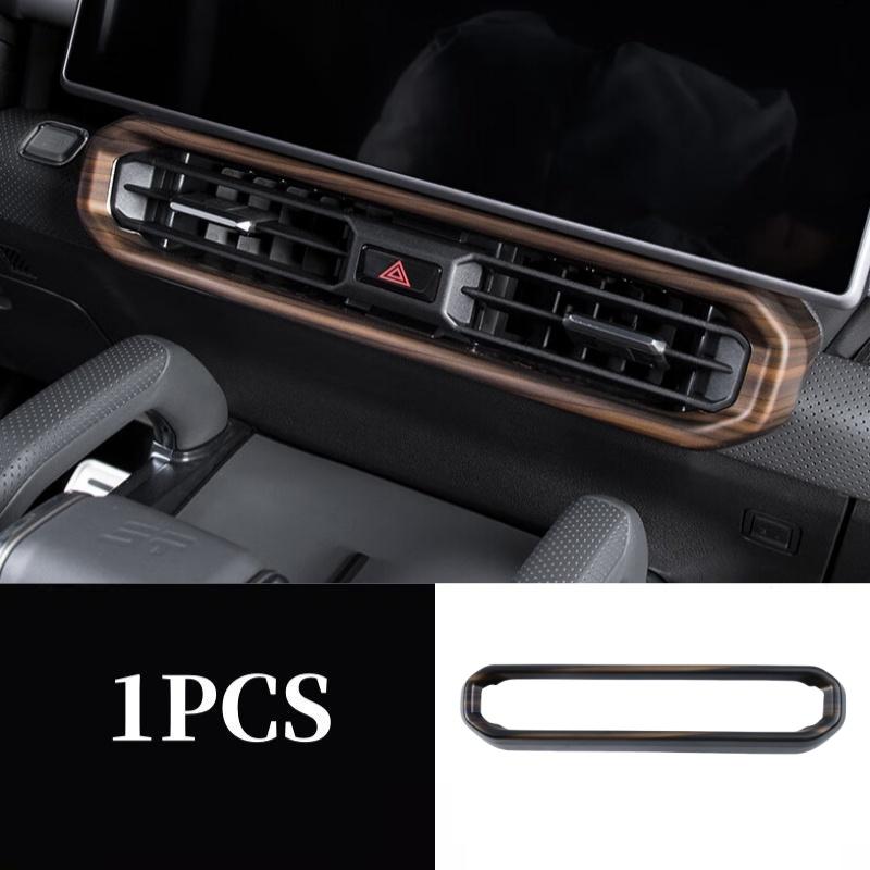 For Chery Jetour Traveller T2 2023 2024 ABS Carbon fiber Central Control Air Outlet Panel Trim Cover Decorative Protection Frame