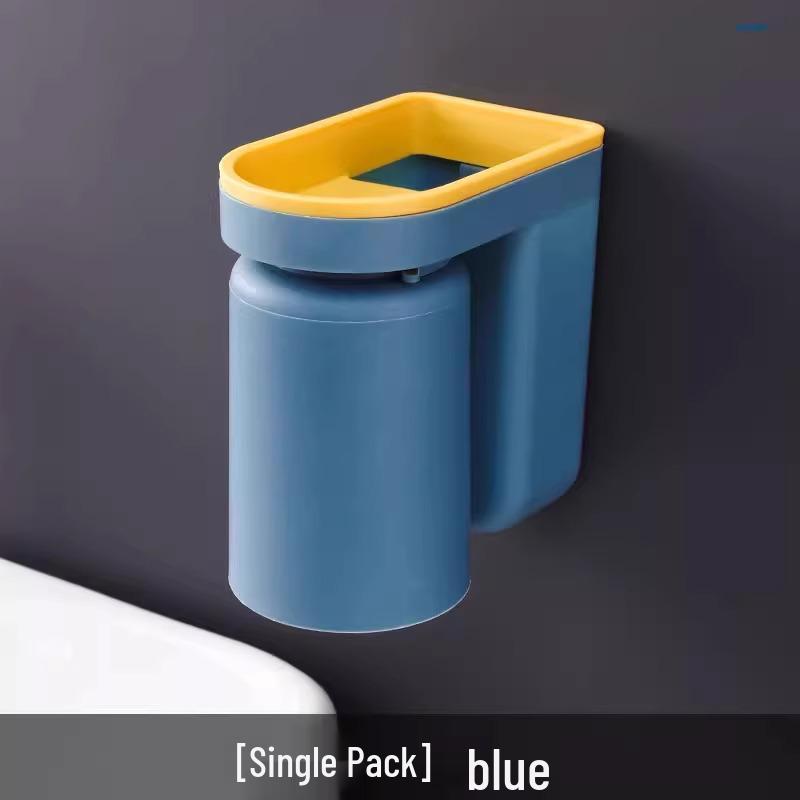 Punch-Free Wall-Mounted Toothbrush and Rinse Cup Holder for Dorms and Bathrooms