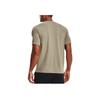 Under Armour Letter Print Crew Neck Short Sleeve T-Shirt Men Tops Khaki Gray 1329582-037