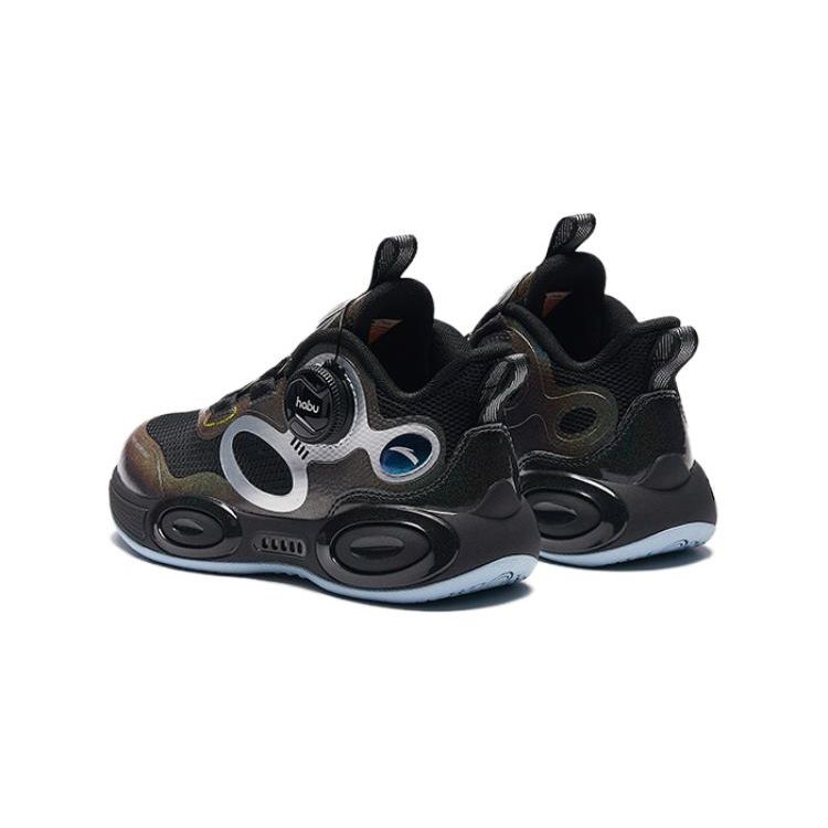 Anta Kids Mesh Shock Absorbing Wear Resistant Low Top Basketball Shoes Kids Sneakers Black 312429952-3
