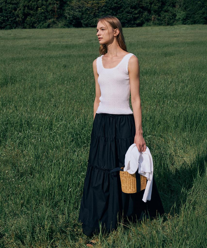 Lamerei Shirring Banding Long Skirt[Lmbesusk5409]-2Color