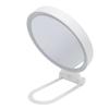 Lighted Magnifying Makeup Mirror Double Sided 1X 10X USB Rechargeable 3 Color Temperature Brightness Adjustment Folding Round Shaped LED Mirror White