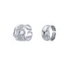 Gothic Irregular Bright Face Wide Edge Rings for Women New Fashion Creative Hollow Geometric Pleated Ring Party Jewelry