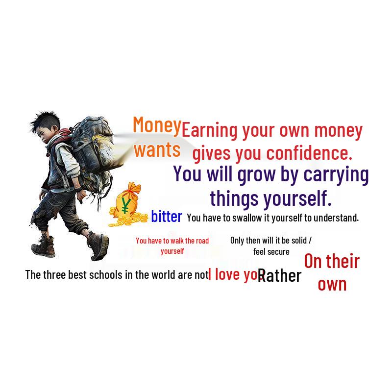 Self-Earned Money Boosts Confidence: Creative Personality Car Decal for Body & Window