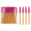 50-Pack Gold Handle Disposable Mascara Brushes - Mini Short Handle Spiral Wands for Lashes & Brows