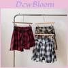 Gonna Mini Plaid in Poliestere Vita Alta con Pieghe Artigianali per Donna Casual Estate 2025