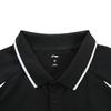 Li-Ning Plain Simple Breathable Comfortable Quick-Dry Versatile Short Sleeve Polo Shirt Casual Sports Set Unisex polo shirts Black YPLU043-2+YKSV147-2