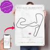 Zandvoort F Racing Track Map D Texture Metallo Poster Arte da Parete Personalizzato Cartello in Latta Regalo per Mancave Decorazioni per la Casa Accessori per la Stanza