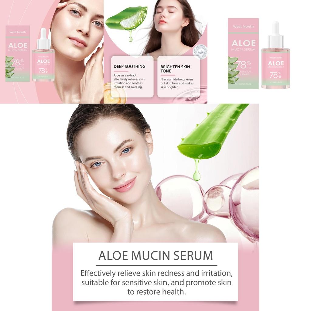 West Month Aloe Vera Soothing Essence Hydrating Moisturizing Facial Serum For Glowing Skin