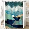 Coastal Ocean Wave Shower Curtain Beach Landscape Seascapes Home Decor Bathroom Artistic Prints Waterproof Fabric