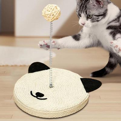 Natural Sisal Cat Scratch Pad Built-In Bell Mental Physical Toy Sisal Scratching Carpet For Grinding All Breeds Indoor Home