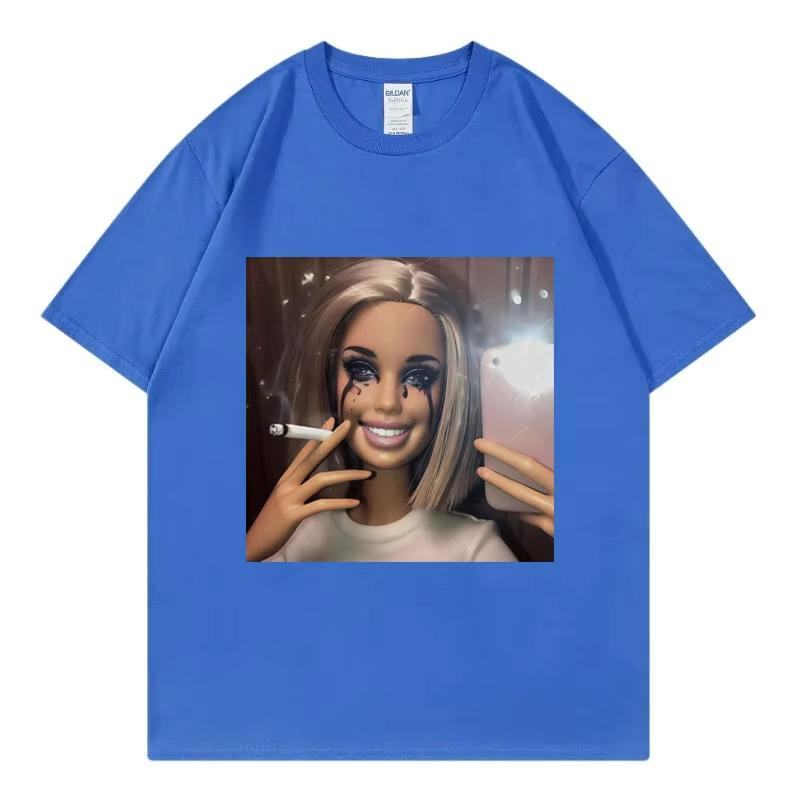 What Is Love Funny Disgusting Doll Face Meme Tshirt Gothic Fashion Short Sleeve Tshirts Unisex Women Casual Oversized T Shirts