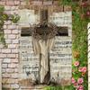 Metall Wandkunst Religiöses Kreuz Dekor für Wohnzimmer Bauernhaus