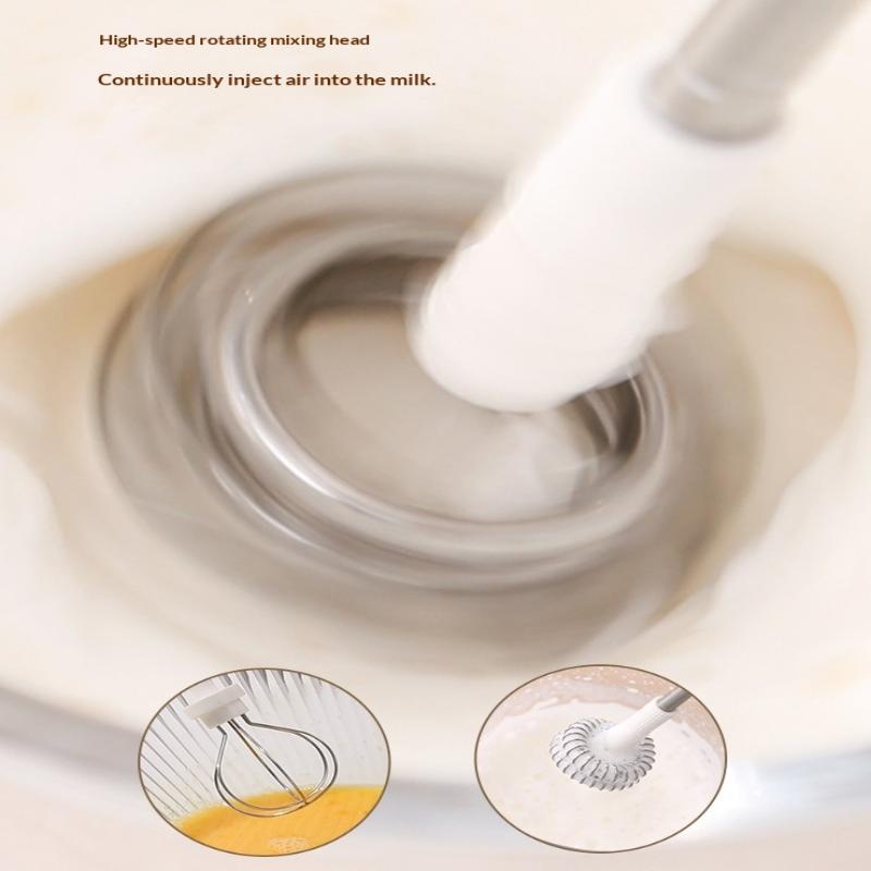 Milk Frother Machine Wireless Electric Mixer, Hands - Free 2 - In - 1 Whisk, 3 - Speed Rechargeable For Baking/Coffee Frothing