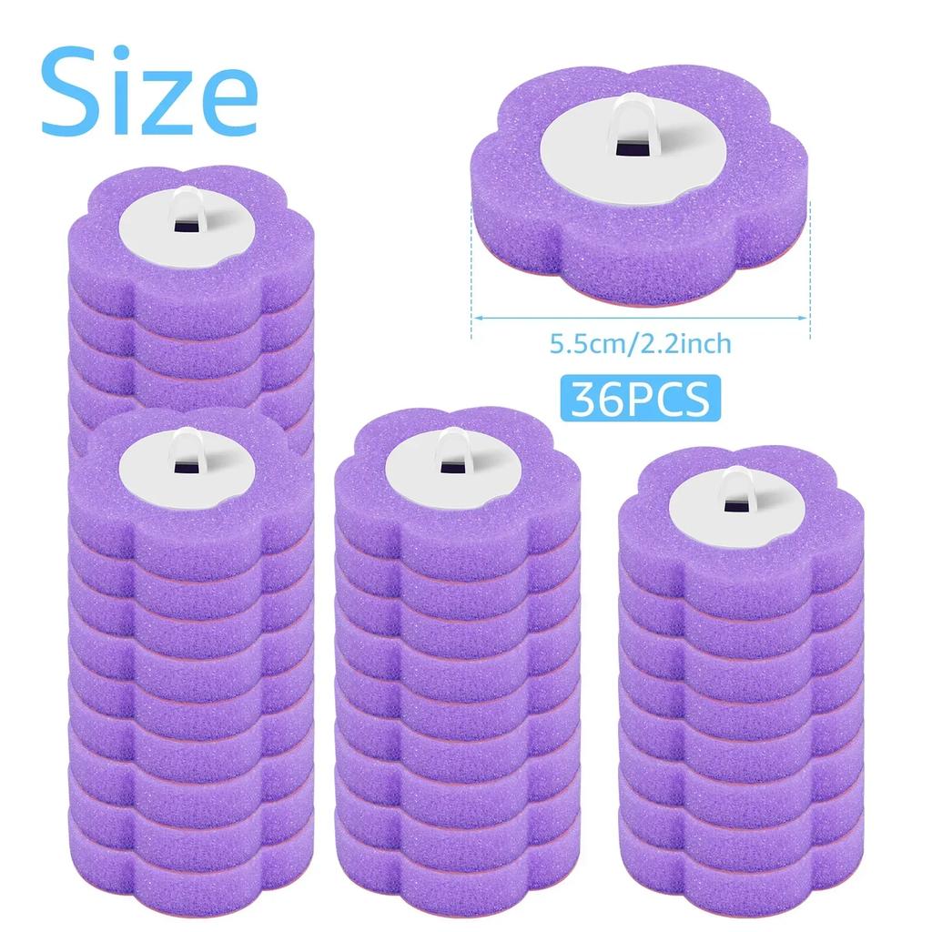 Toilet Brush Disposable Replacement Head Cleaning Kit Cleaning Brush Heads Brush Holder Storage Box 36 Replacement Brush Heads